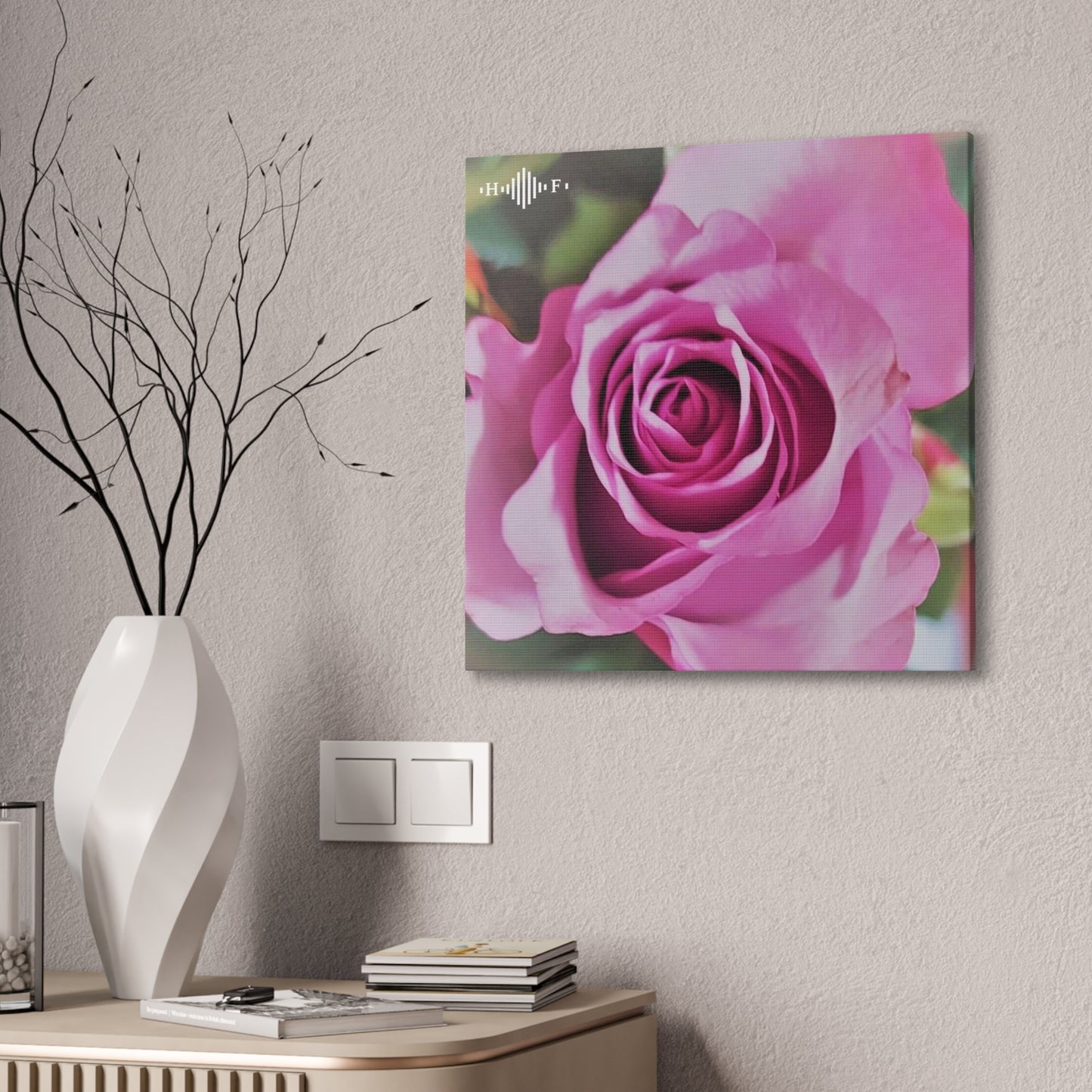 Pink Rose - Canvas Stretched, 0.75"