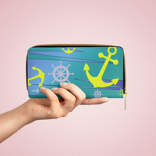 Anchors Ahoy - Zipper Wallet