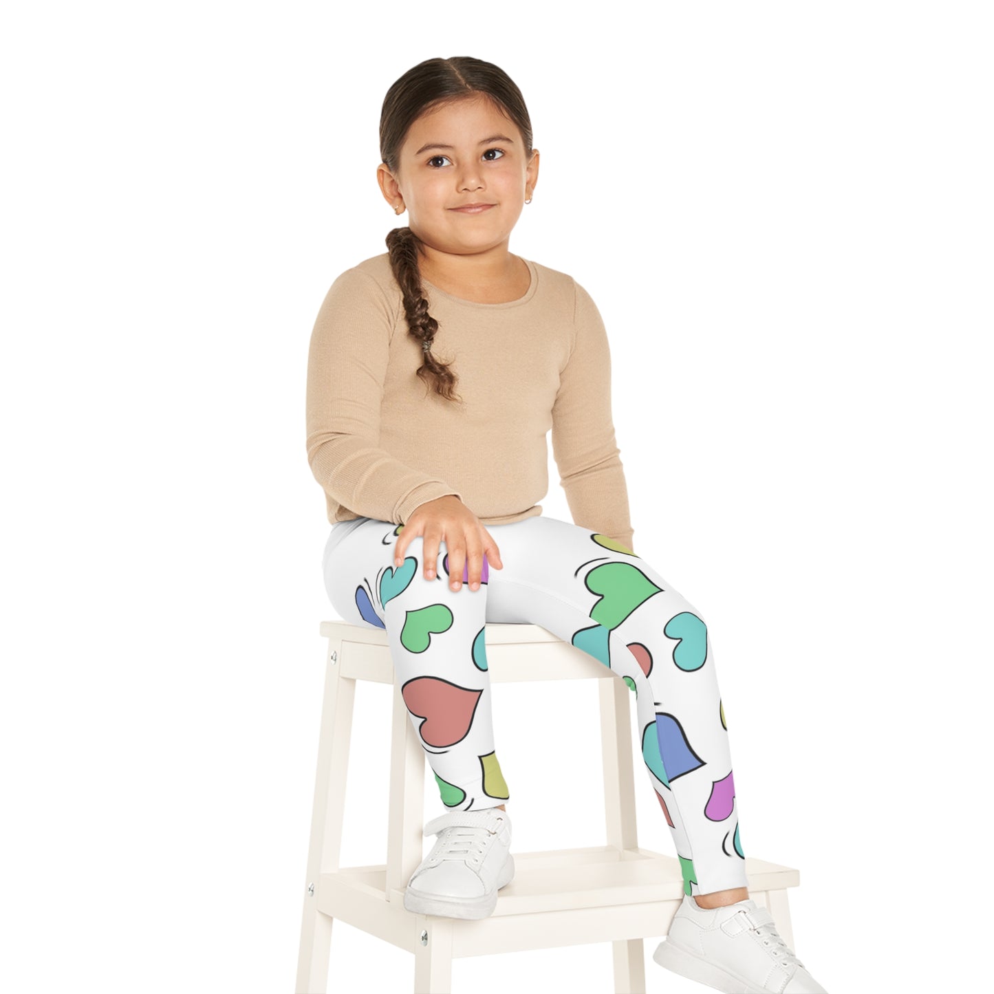 Big Sweetie Hearts ( blanc ) - Leggings Enfants (AOP)