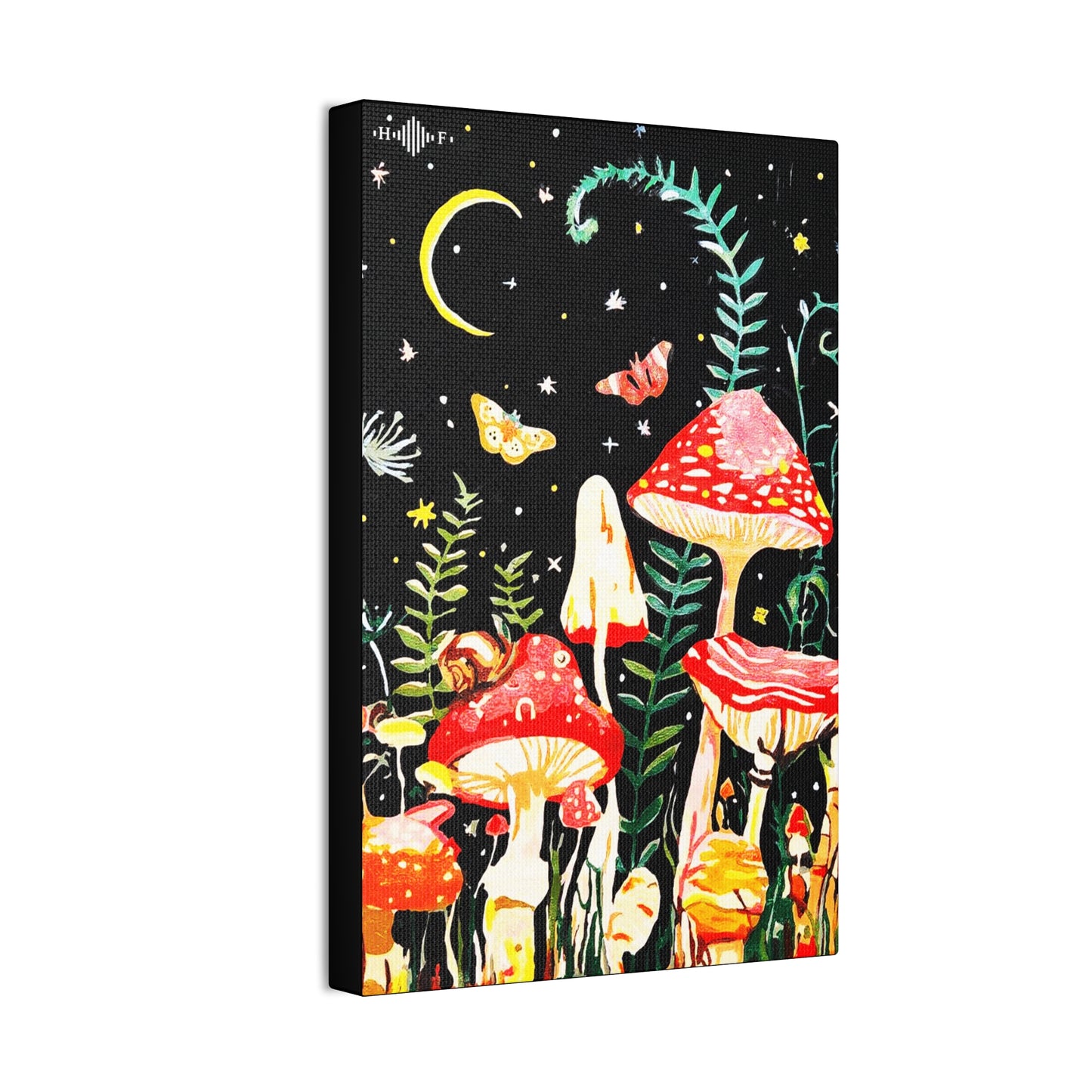 Mushroom Nights Canvas Stretched, 0.75"