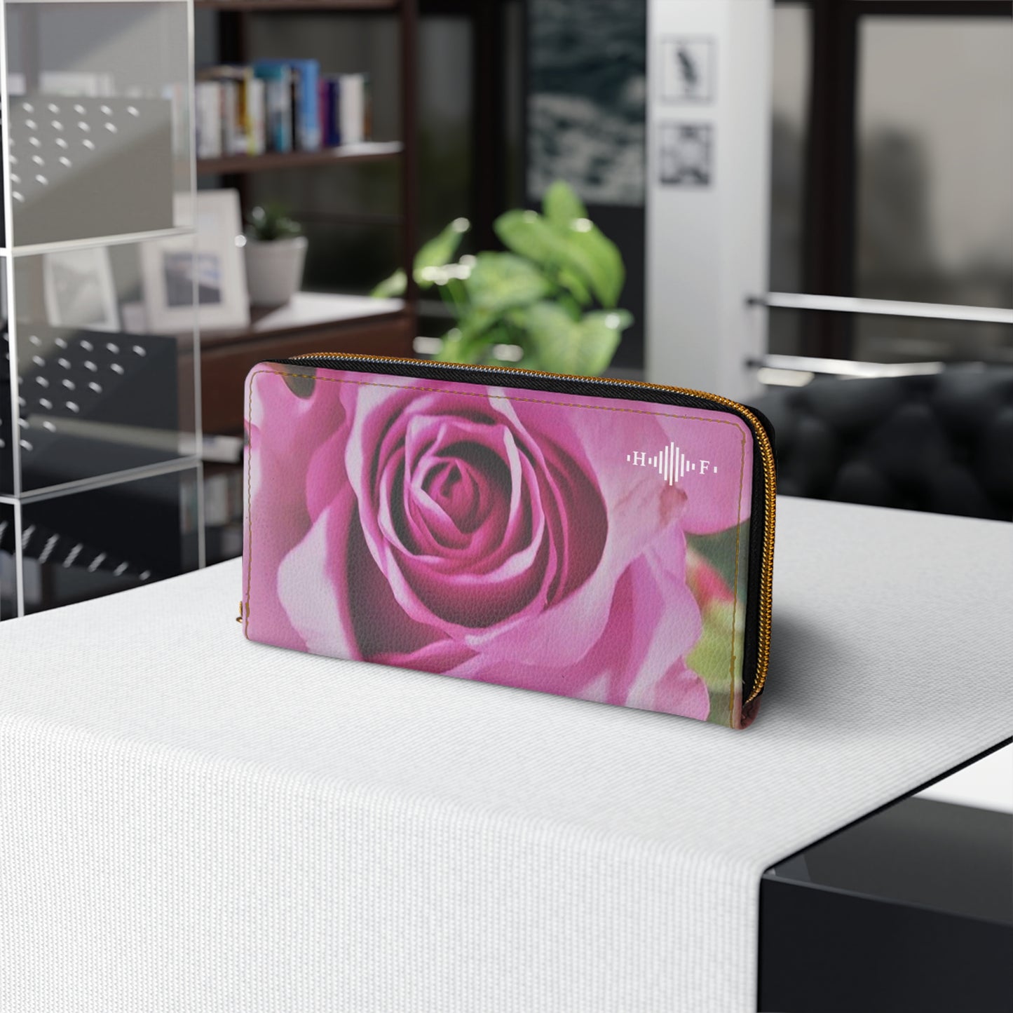 Pink Rose - Zipper Wallet