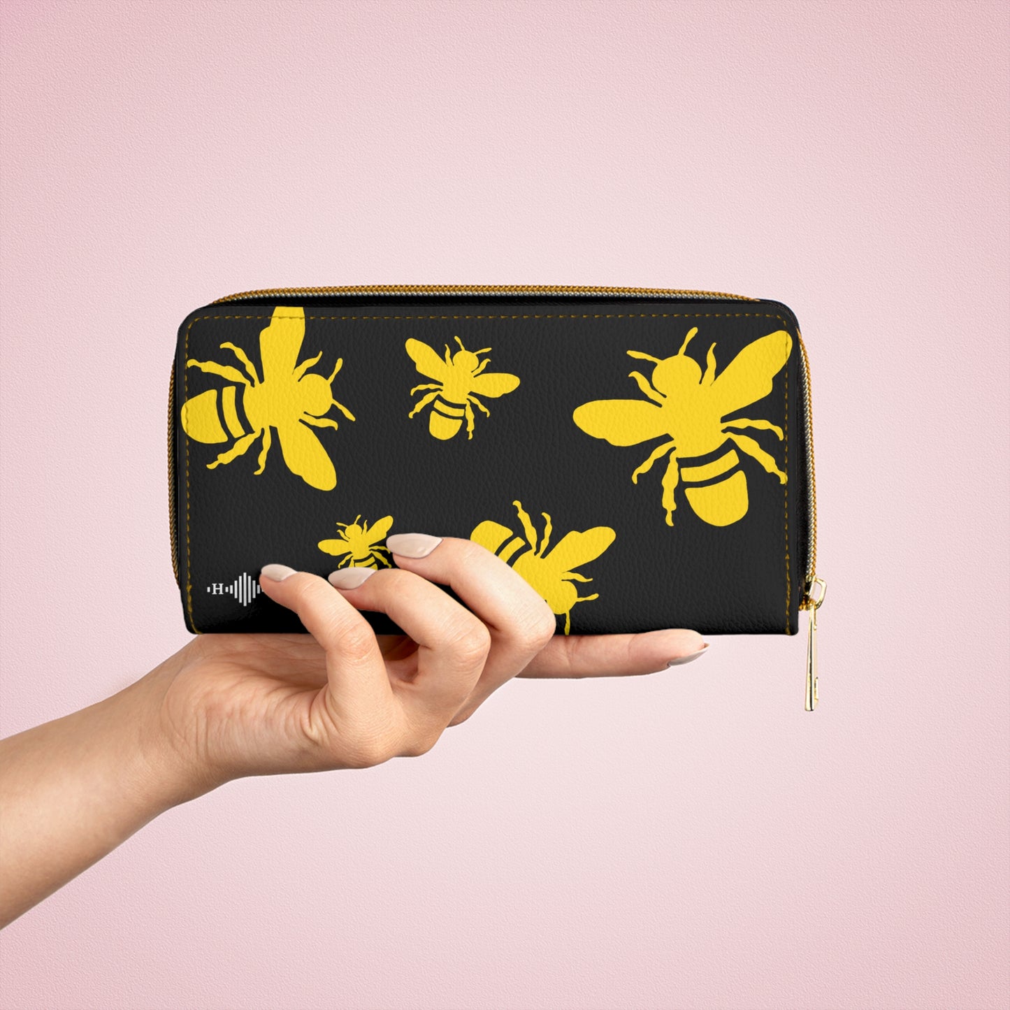 Gold Bees - Zipper Wallet