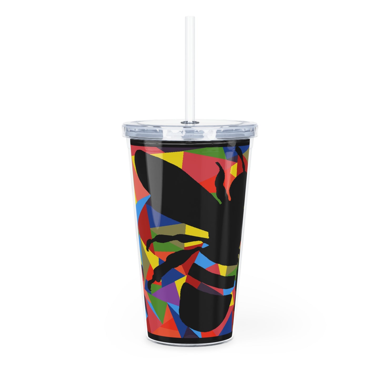 Bee Prism Plastic Tumbler with Straw