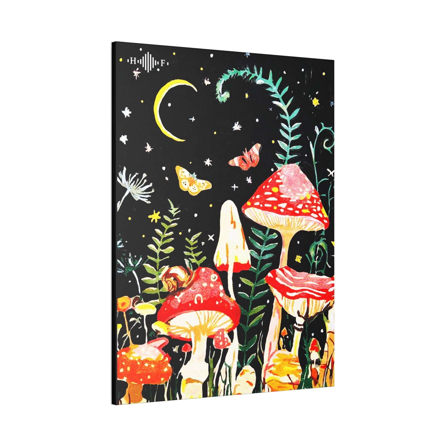 Mushroom Nights Canvas Stretched, 0.75"