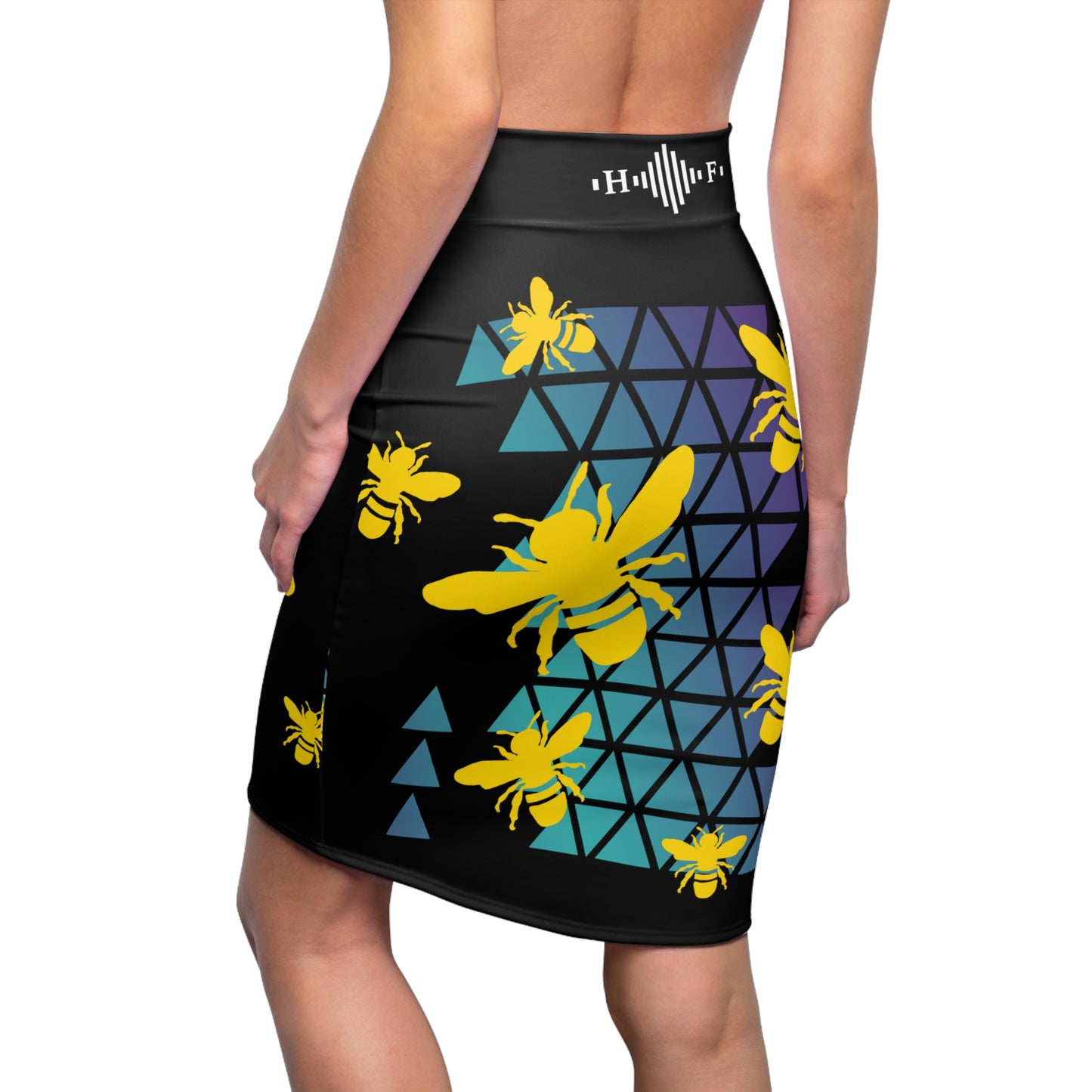 Golden Bees - Pencil Skirt