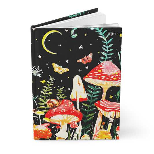 Mushroom Nights Hardcover Journal Matte