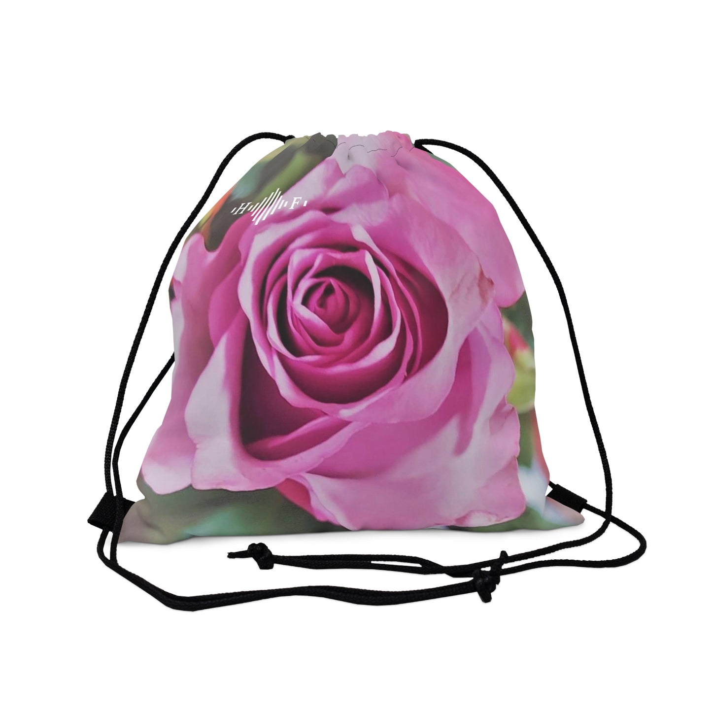 Pink Rose - Outdoor Drawstring Bag