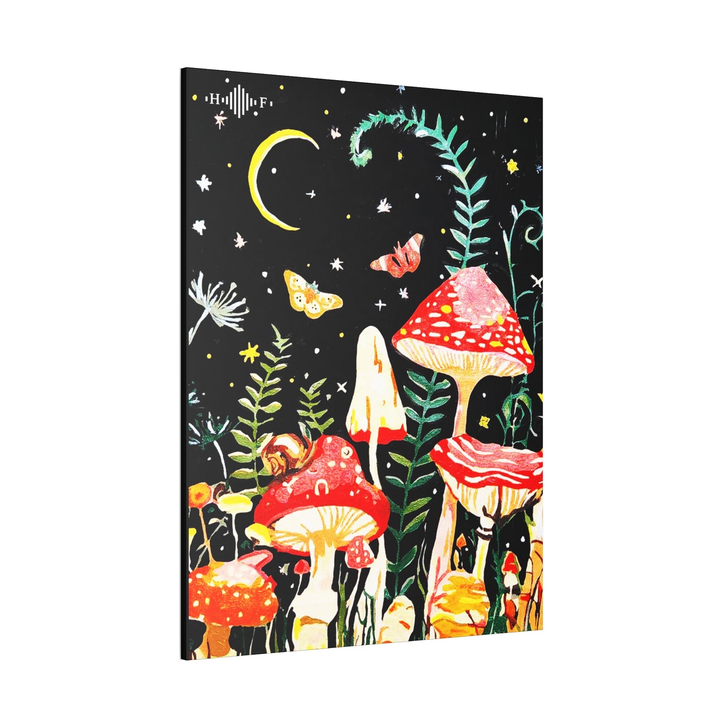 Mushroom Nights Canvas Stretched, 0.75"