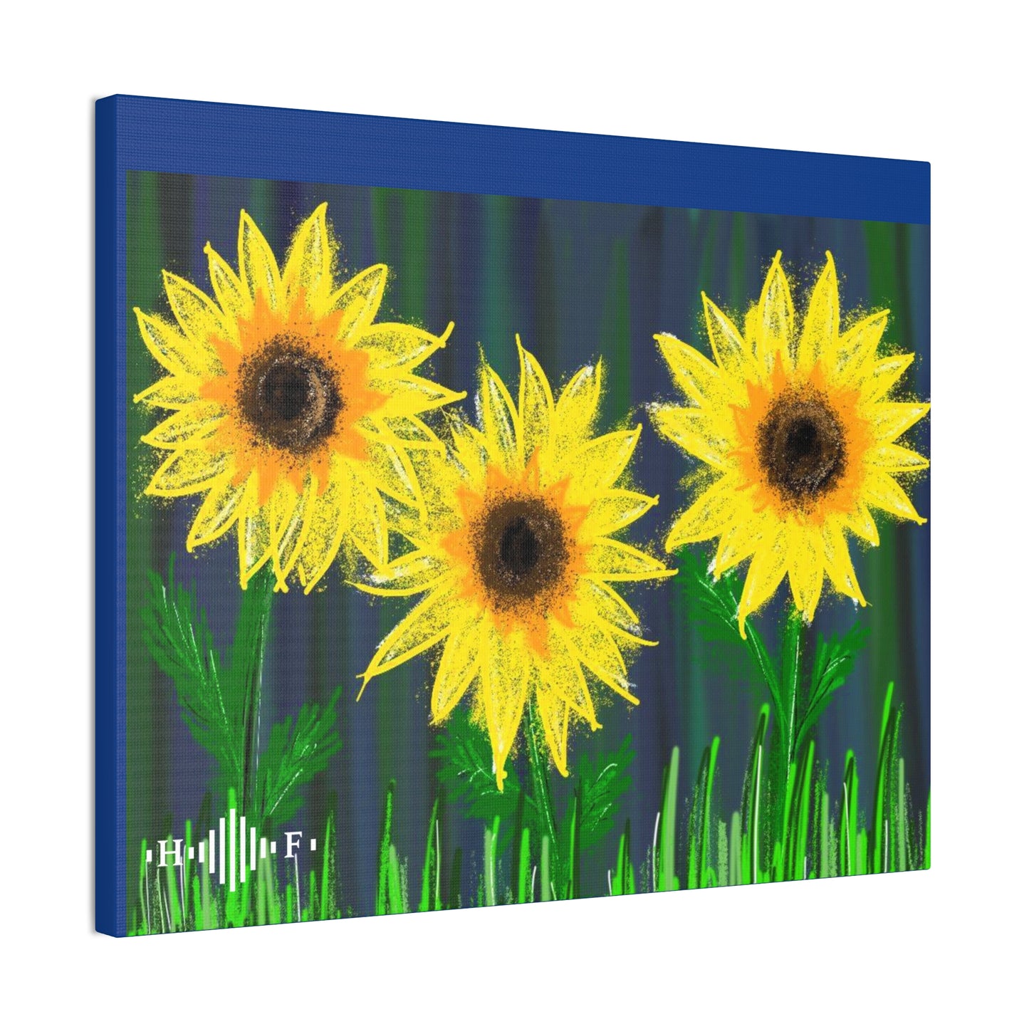 Sunflower in Chalk - Canvas Stretched, 0.75"