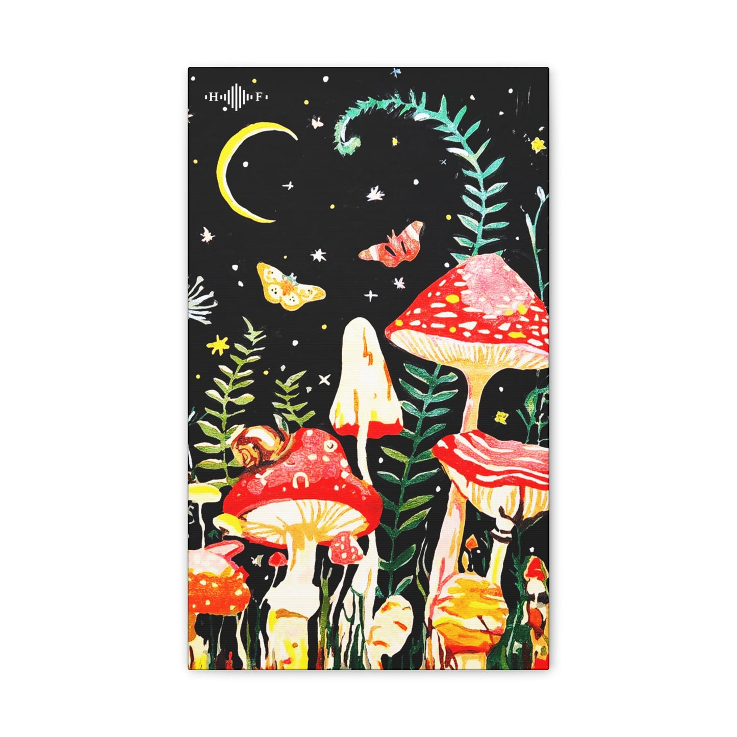 Mushroom Nights Canvas Stretched, 0.75"