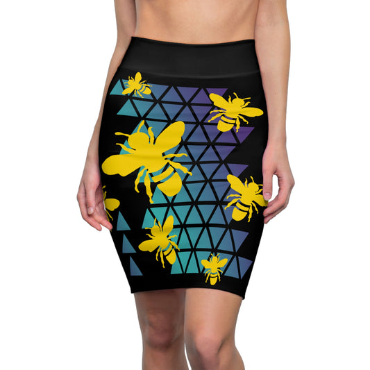 Golden Bees - Pencil Skirt