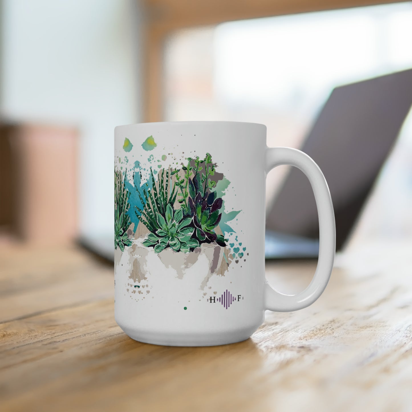 Cool Succulents - Ceramic Mug 15oz