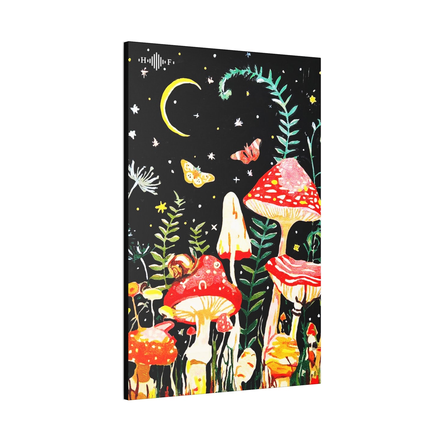 Mushroom Nights Canvas Stretched, 0.75"