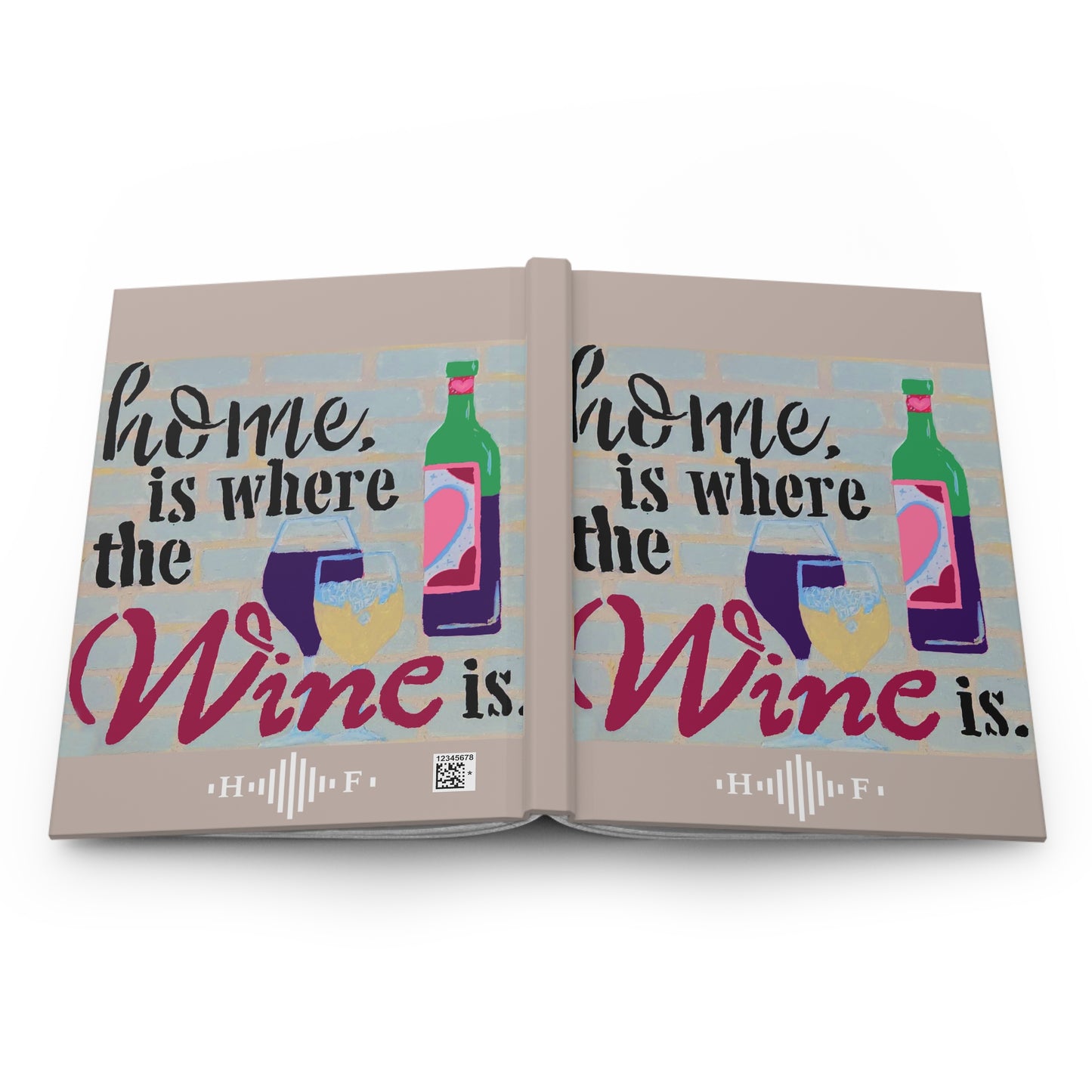 Wine Time - Journal à couverture rigide Matte