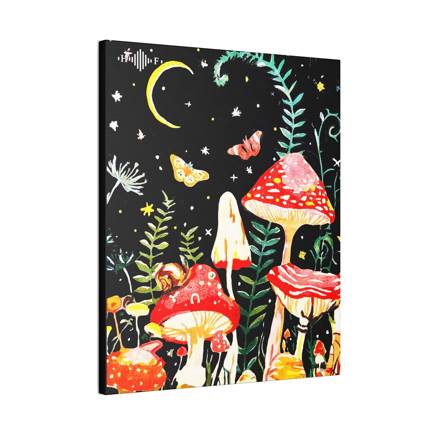 Mushroom Nights Canvas Stretched, 0.75"