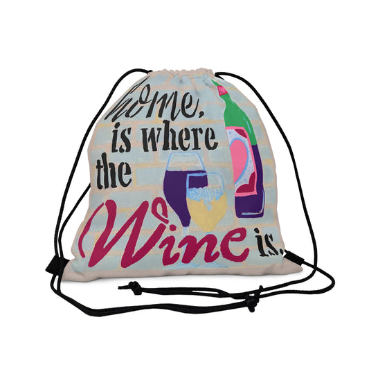 Wine Time - Outdoor Drawstring Bag