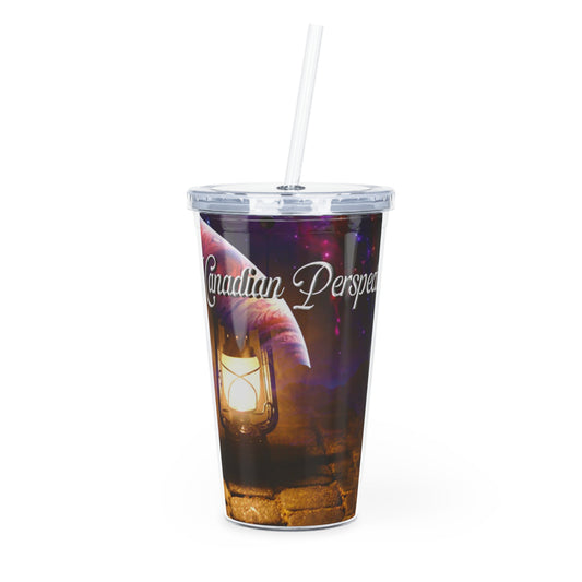 A Canadian Perspective - Plastic Tumbler with Straw
