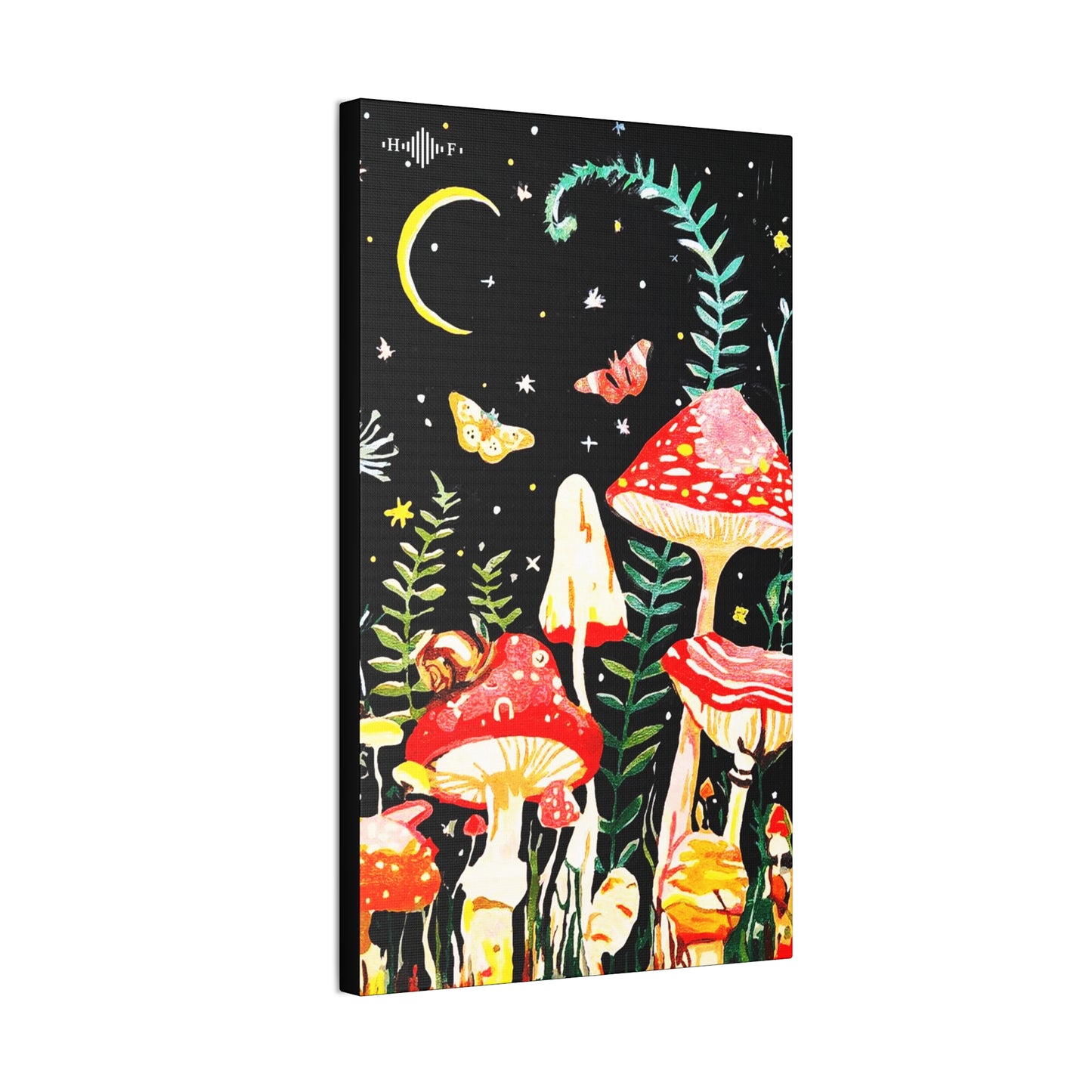 Mushroom Nights Canvas Stretched, 0.75"