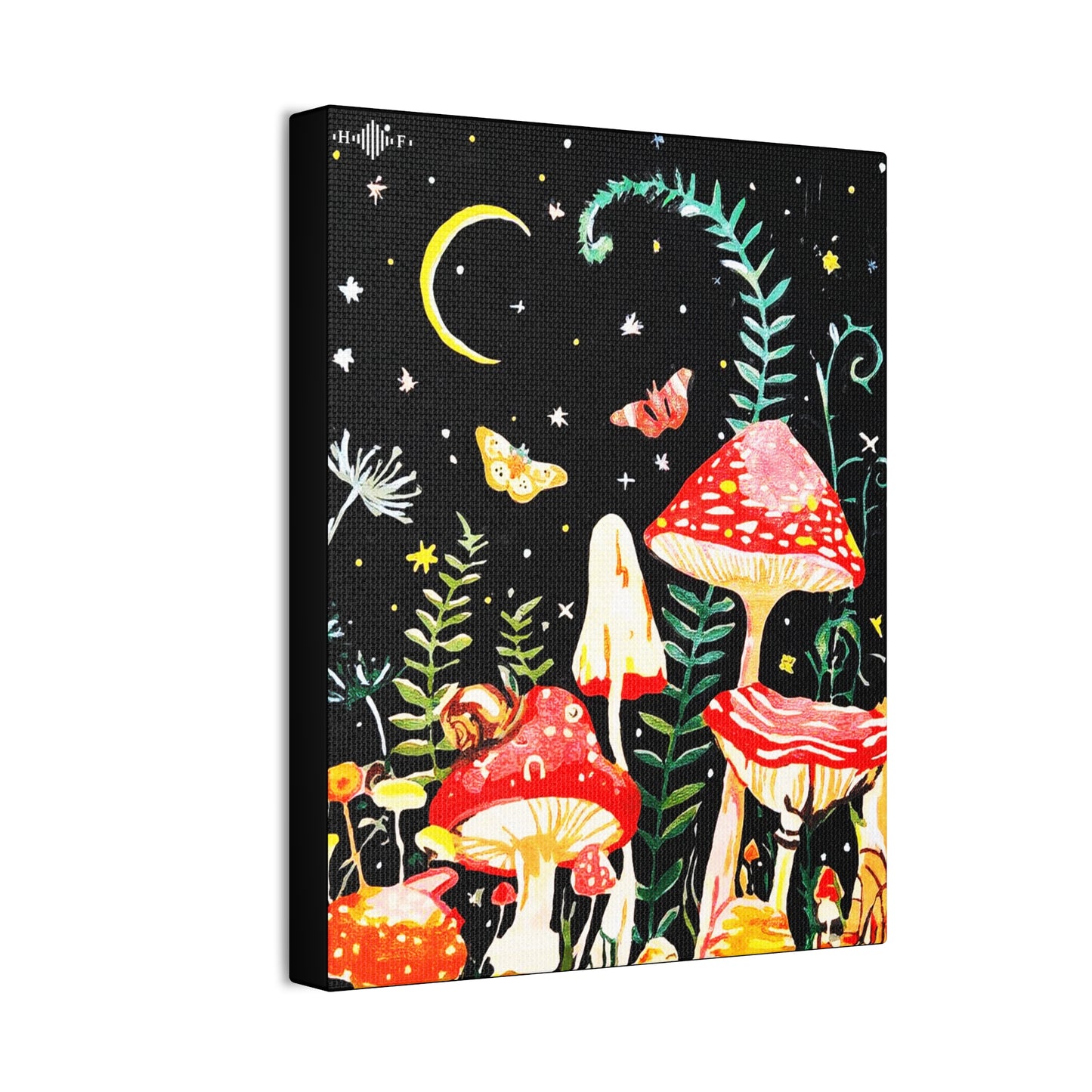 Mushroom Nights Canvas Stretched, 0.75"