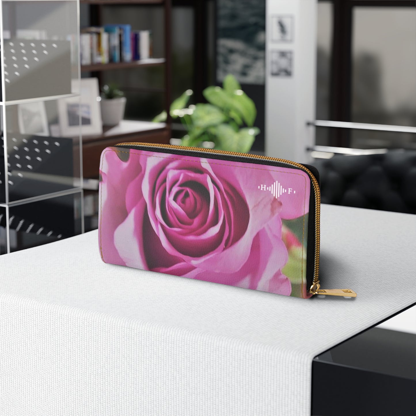 Pink Rose - Zipper Wallet