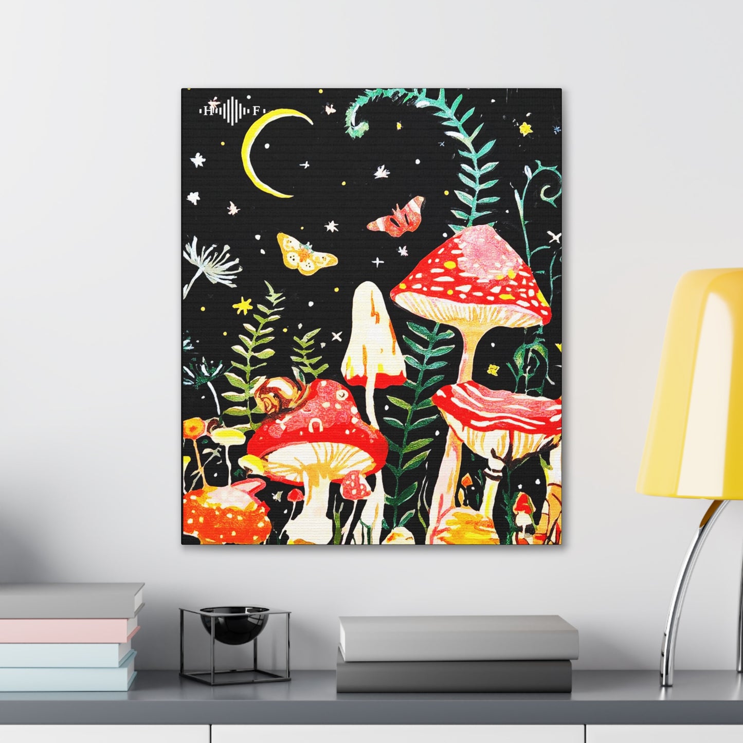 Mushroom Nights Canvas Stretched, 0.75"