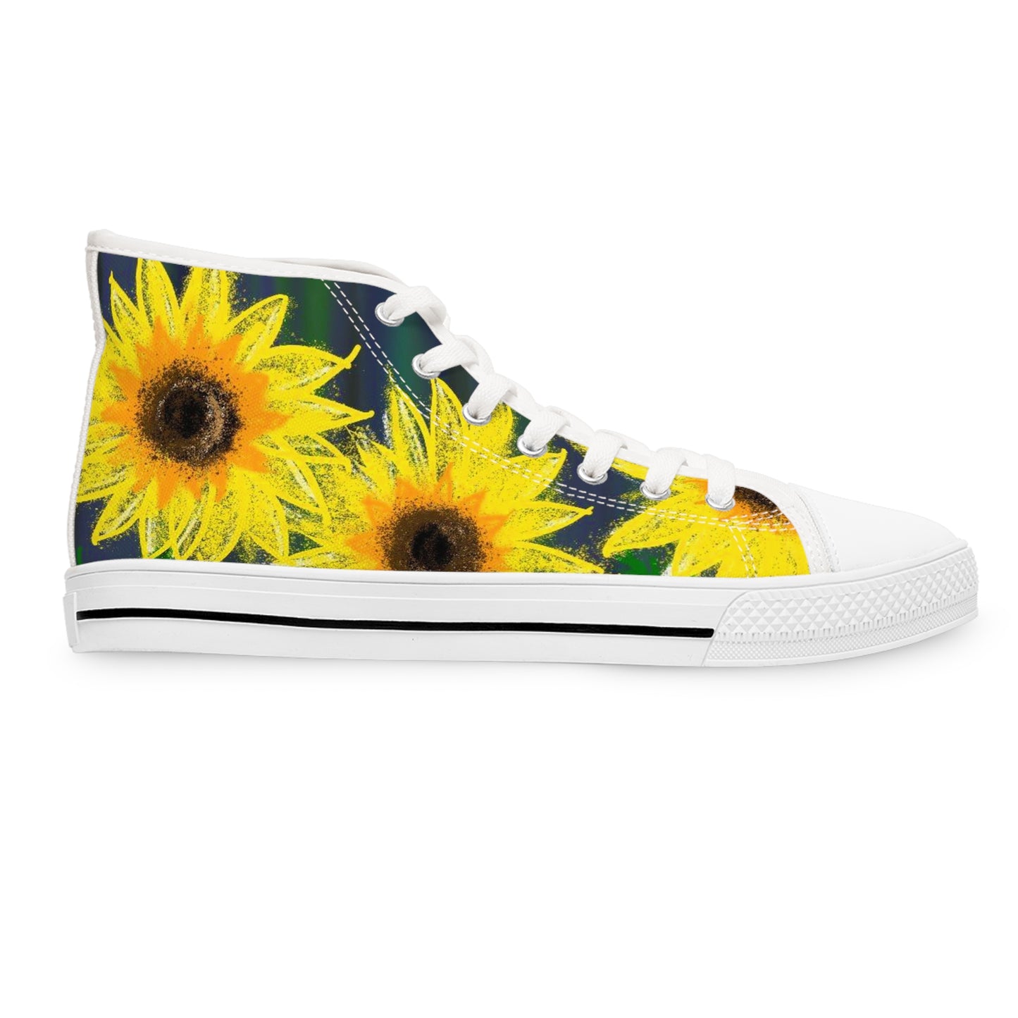 Sunflower In Chalk - Women's High Top Sneakers