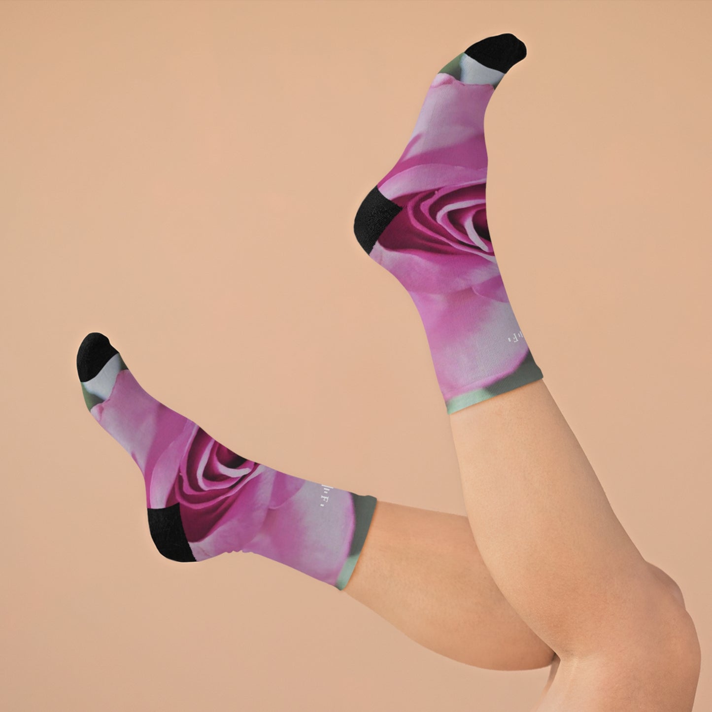 Pink Rose - Recycled Poly Socks