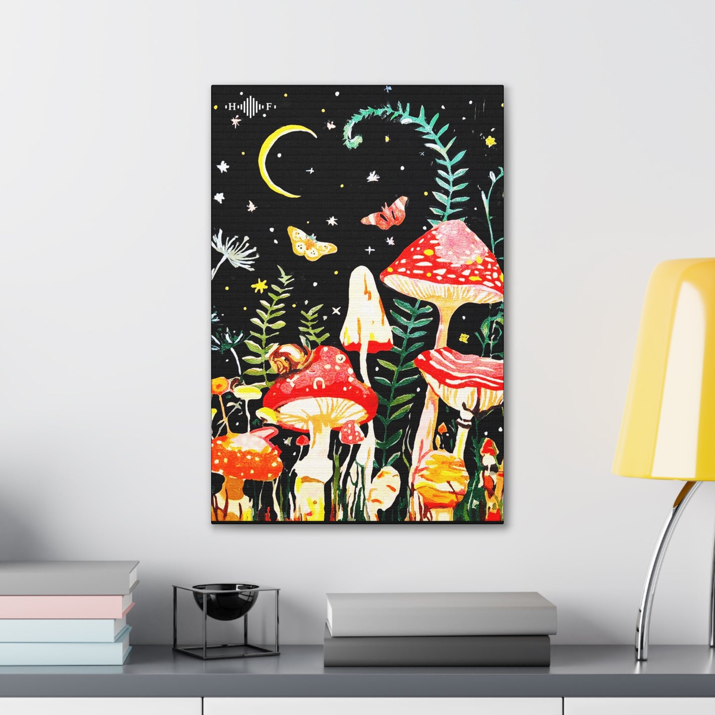 Mushroom Nights Canvas Stretched, 0.75"