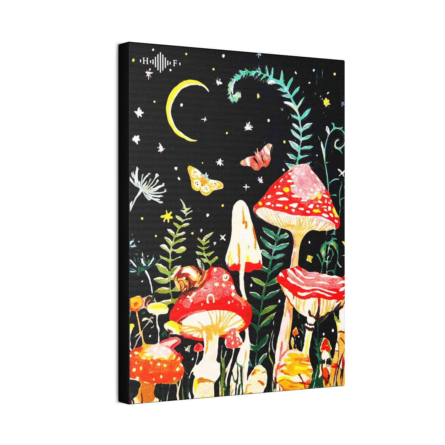 Mushroom Nights Canvas Stretched, 0.75"