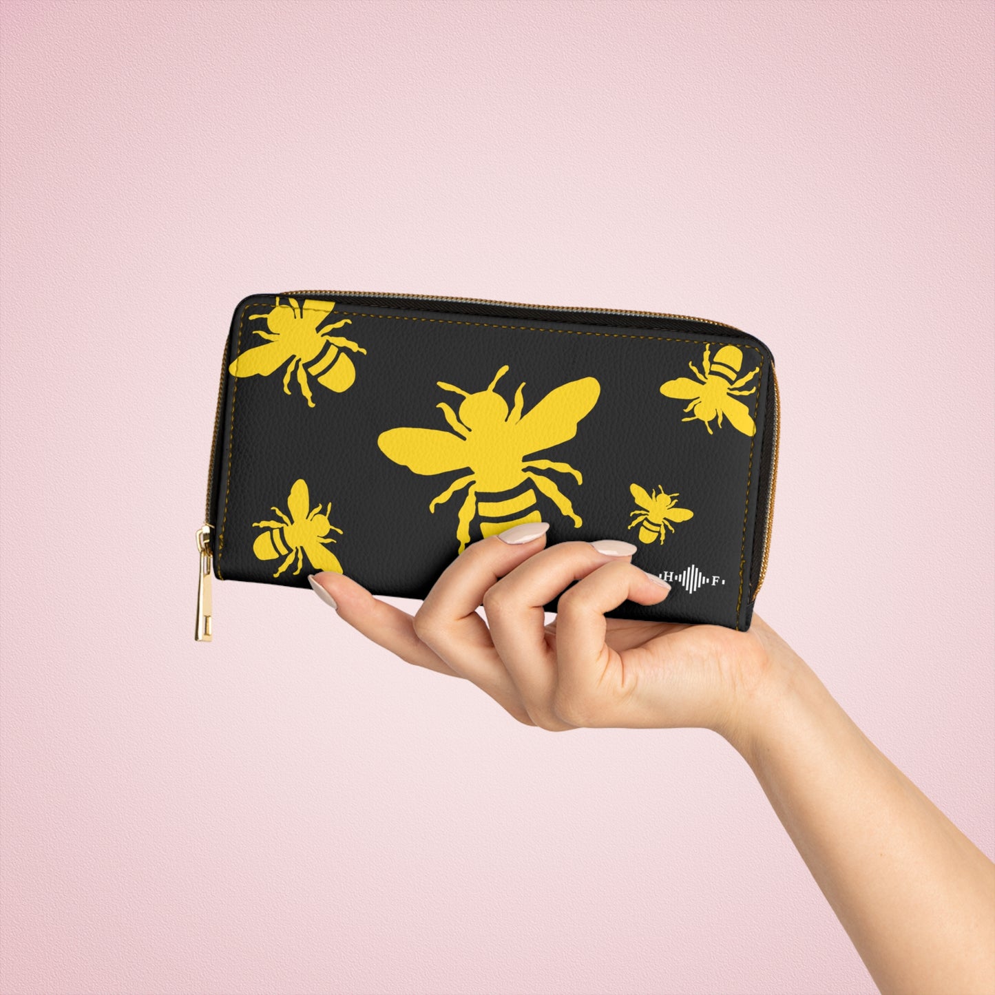 Gold Bees - Zipper Wallet