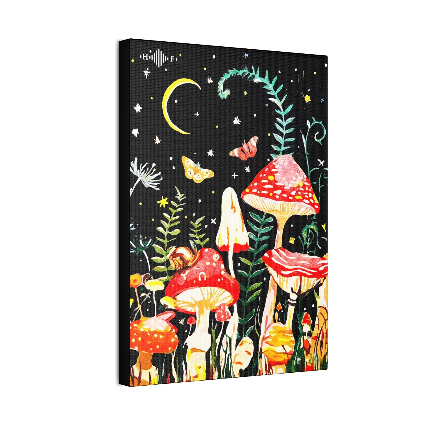 Mushroom Nights Canvas Stretched, 0.75"