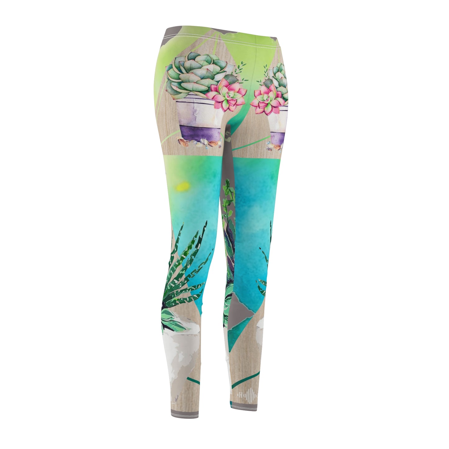 Leggings décontractés coupés et cousus Cool Succulents (AOP)