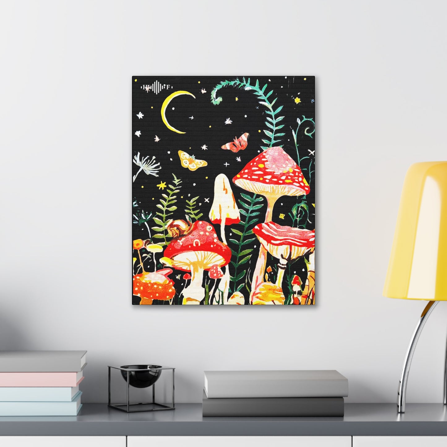 Mushroom Nights Canvas Stretched, 0.75"