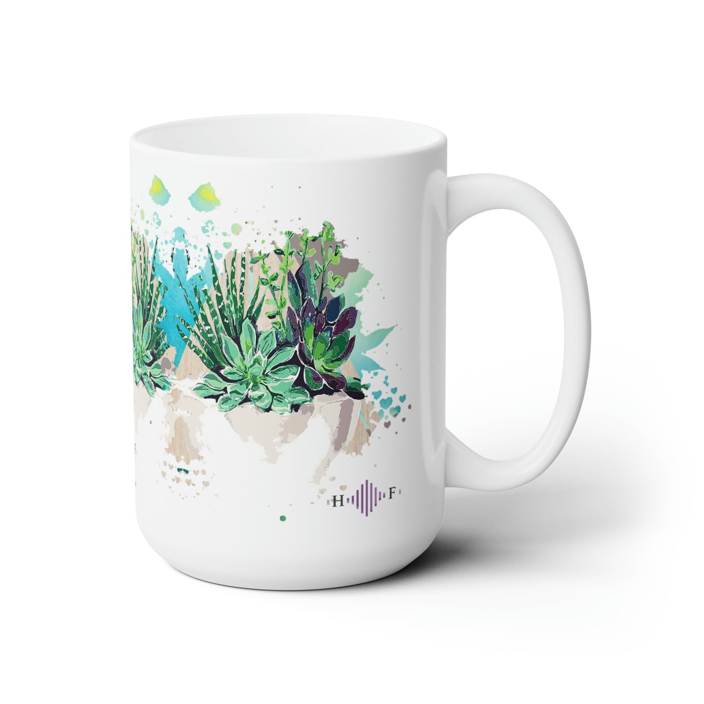 Cool Succulents - Ceramic Mug 15oz