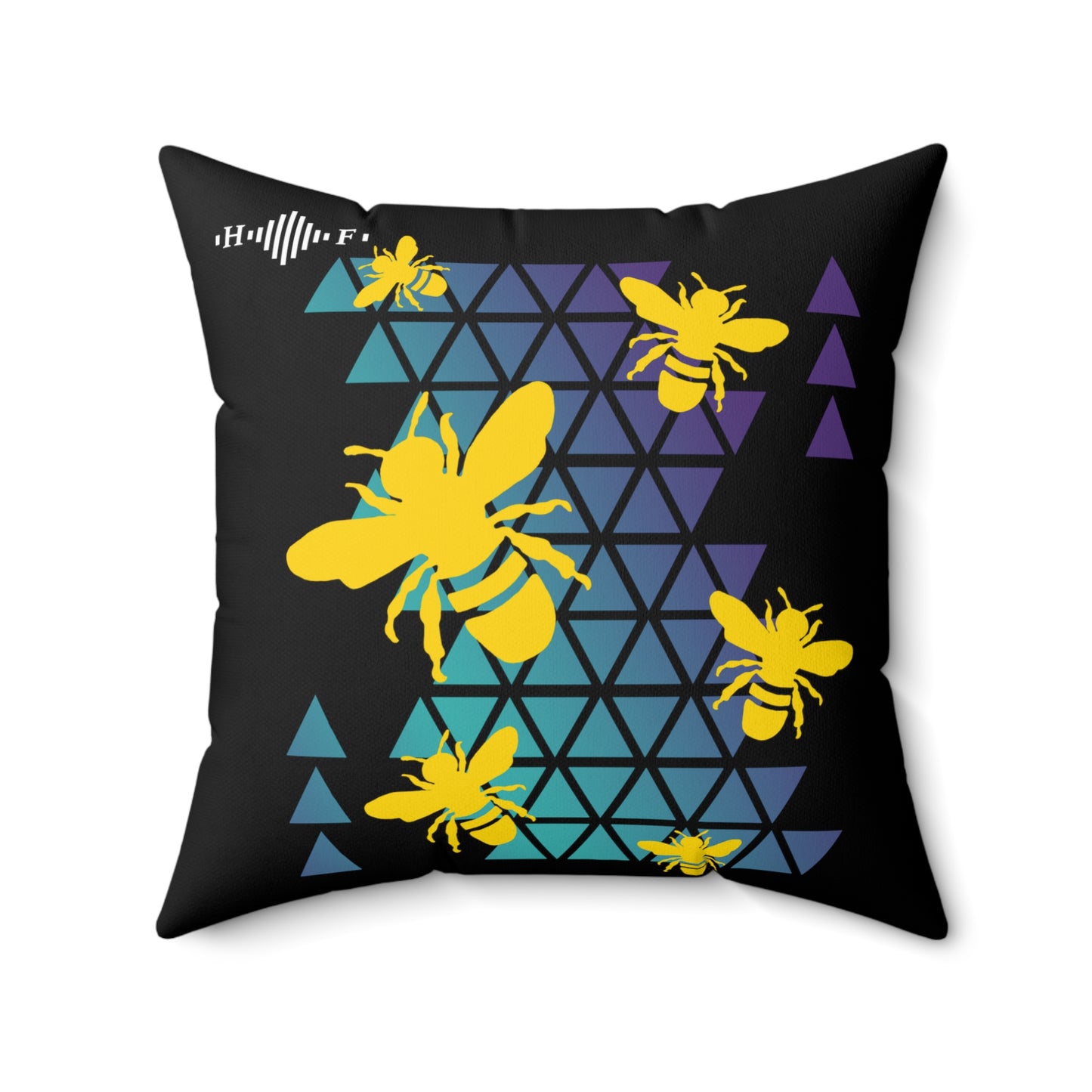 Golden Bees - Square Pillow