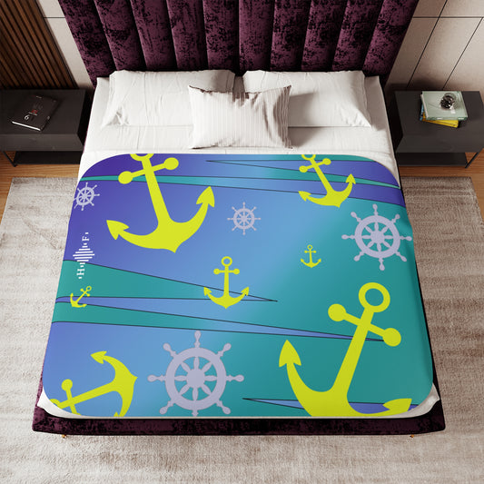 Anchors Ahoy - Sherpa Blanket