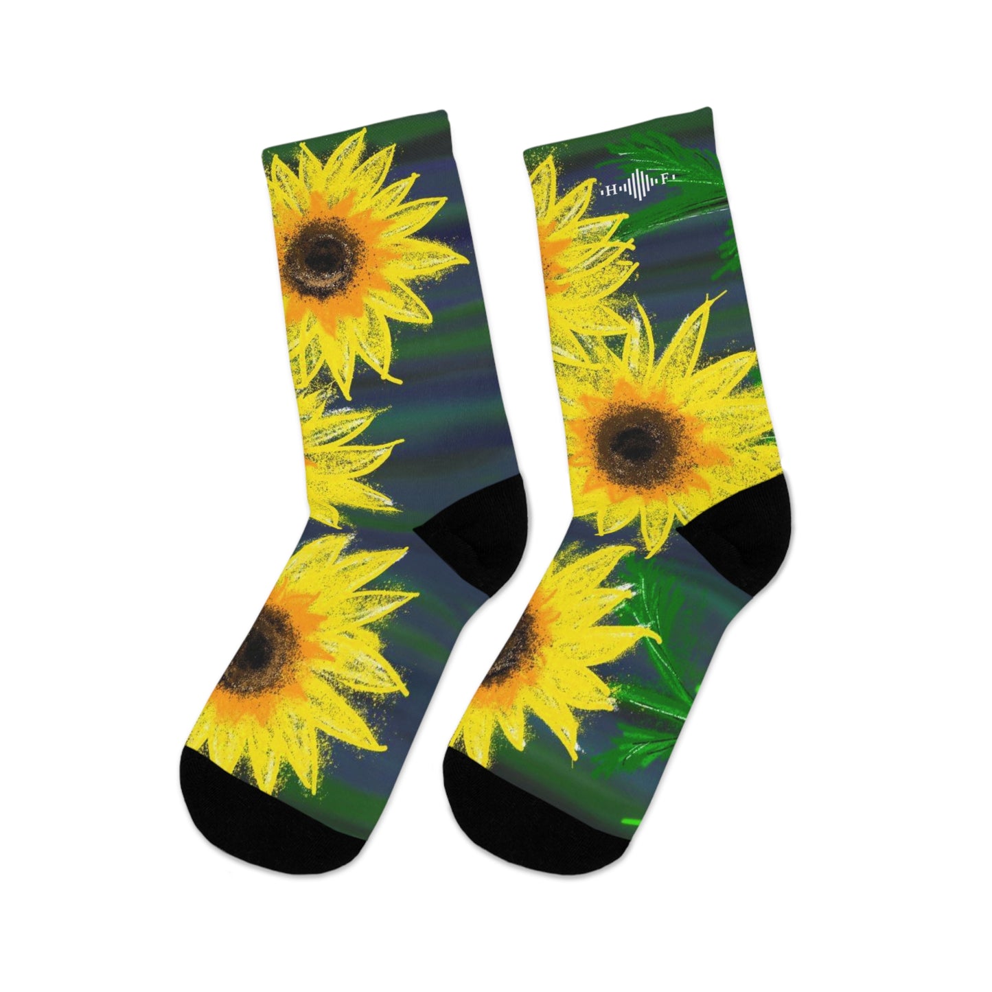 Sunflowers in Chalk - Recycled Poly Socks