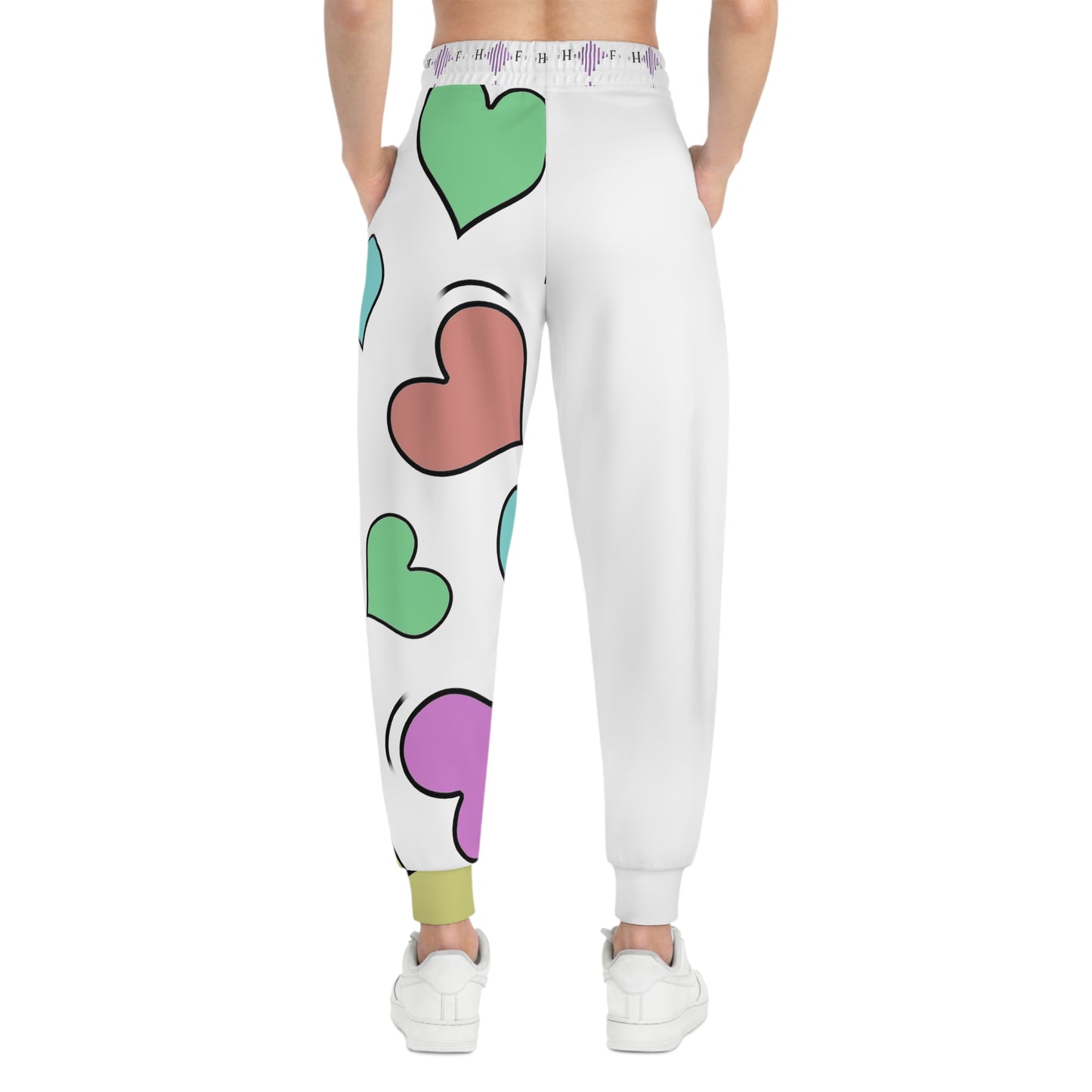 Sweetie Hearts  white- Athletic Joggers (AOP)