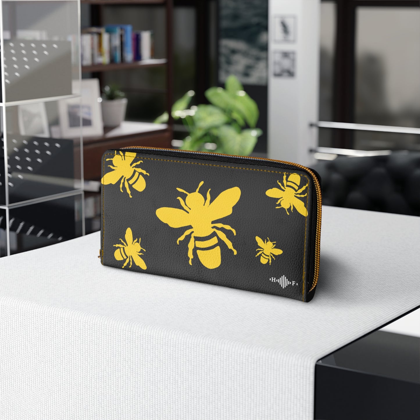 Gold Bees - Zipper Wallet