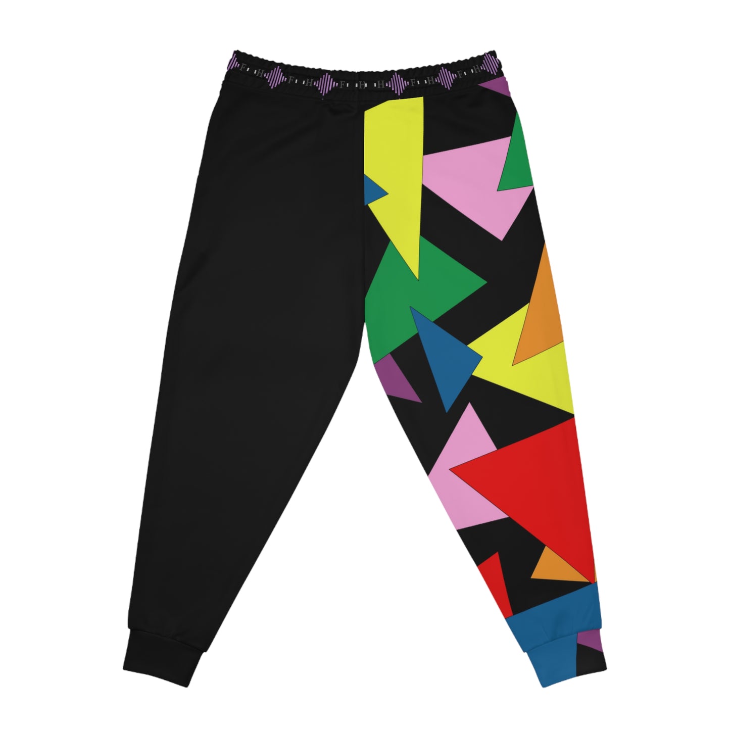 Triangle Tangle black - Athletic Joggers (AOP)