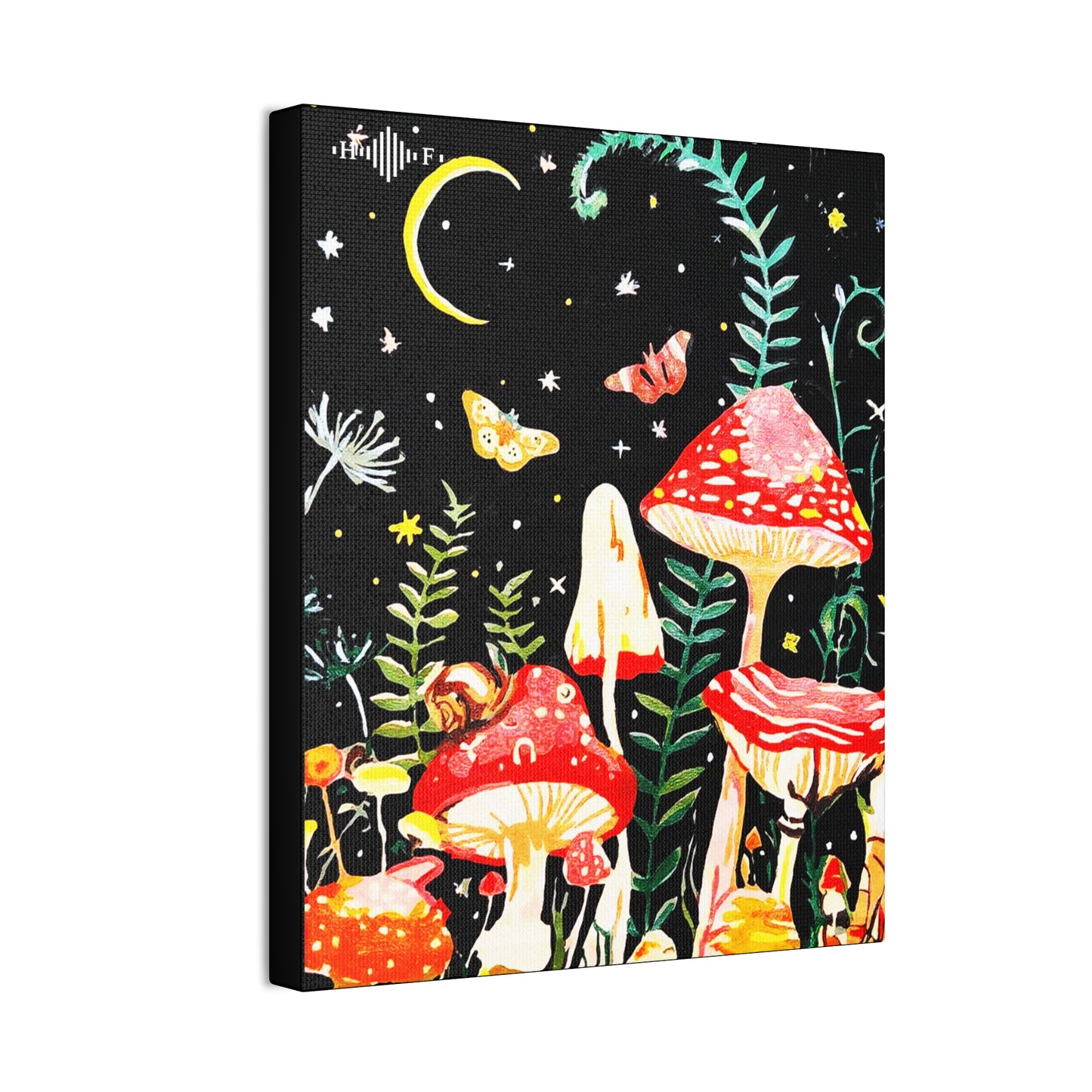 Mushroom Nights Canvas Stretched, 0.75"