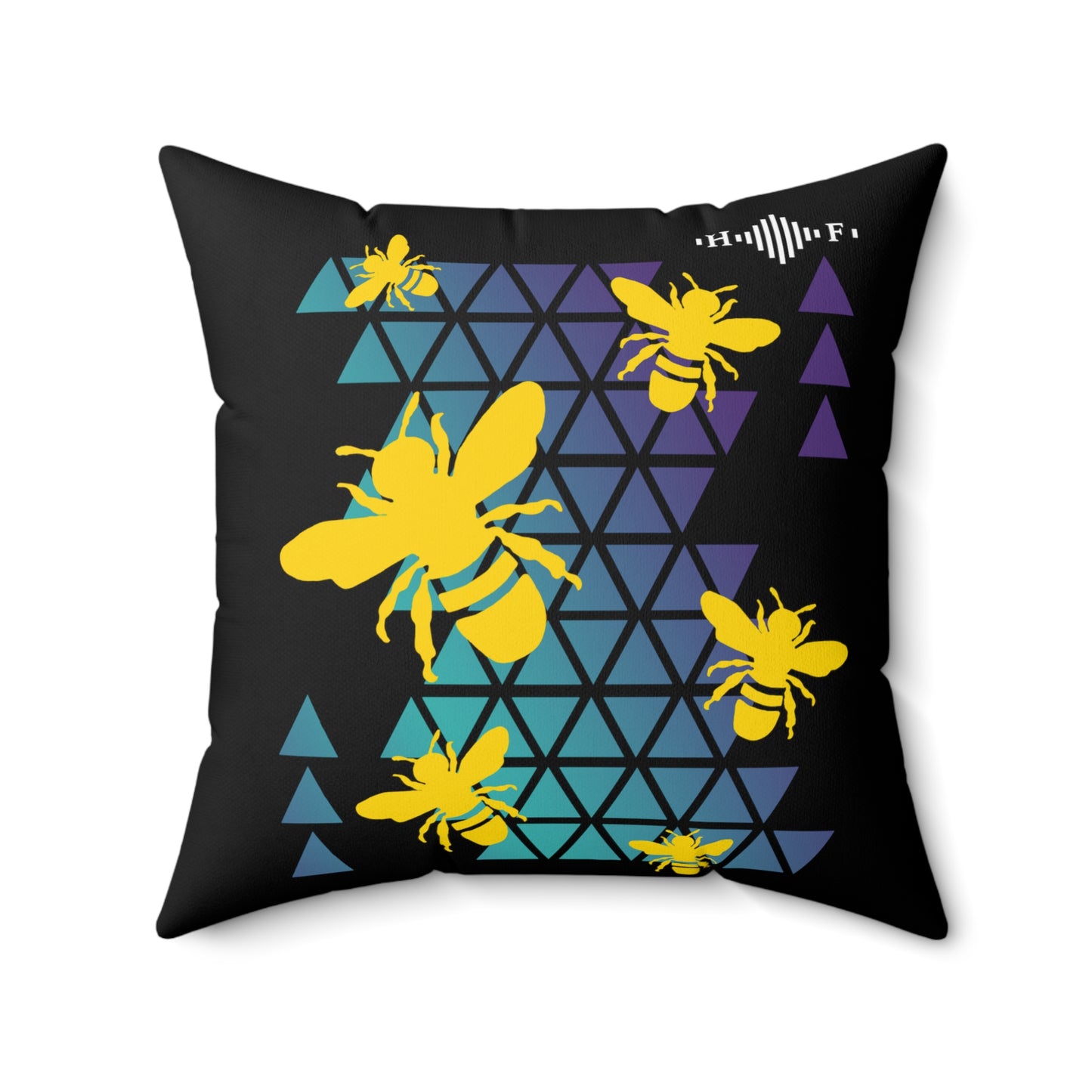 Golden Bees - Square Pillow