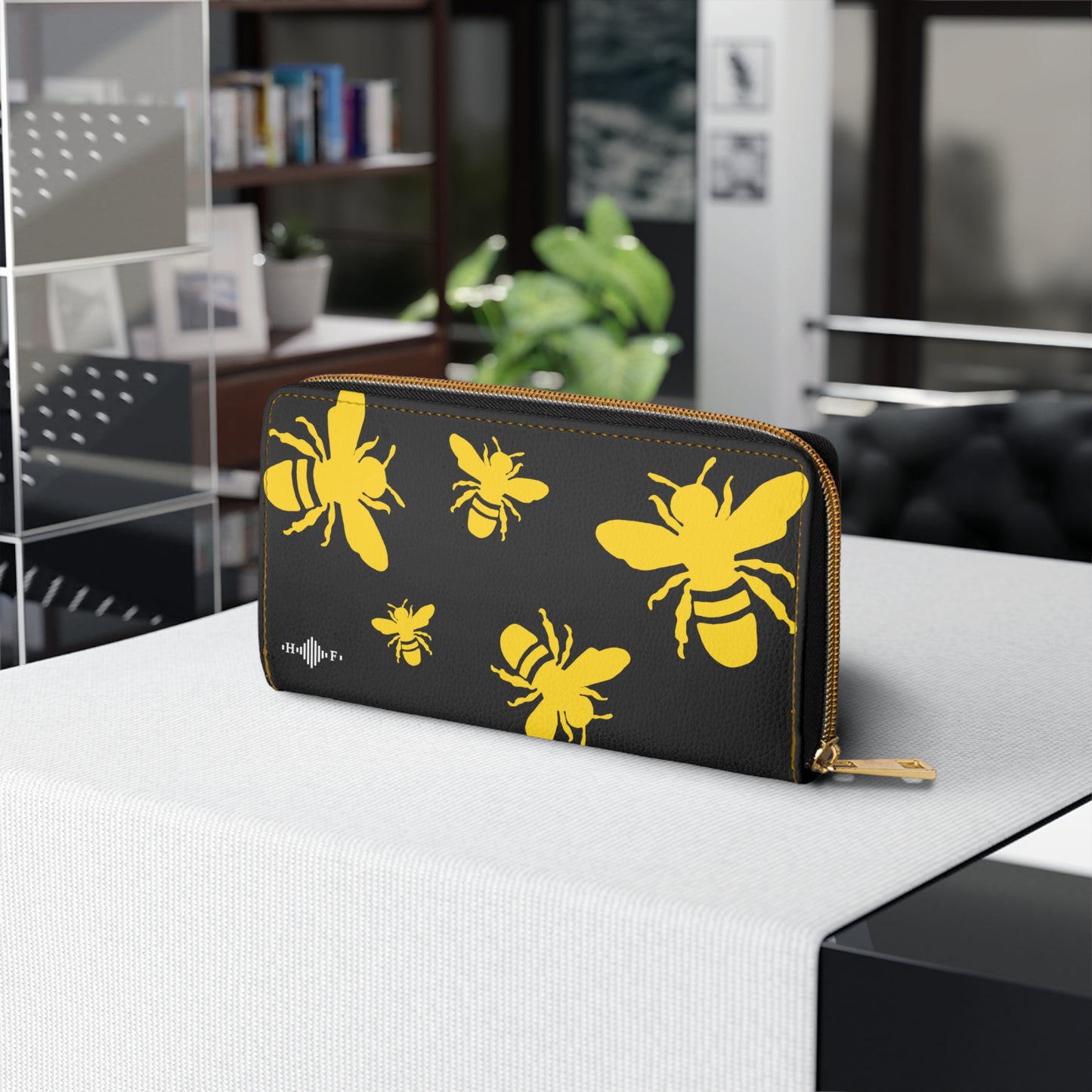 Gold Bees - Zipper Wallet