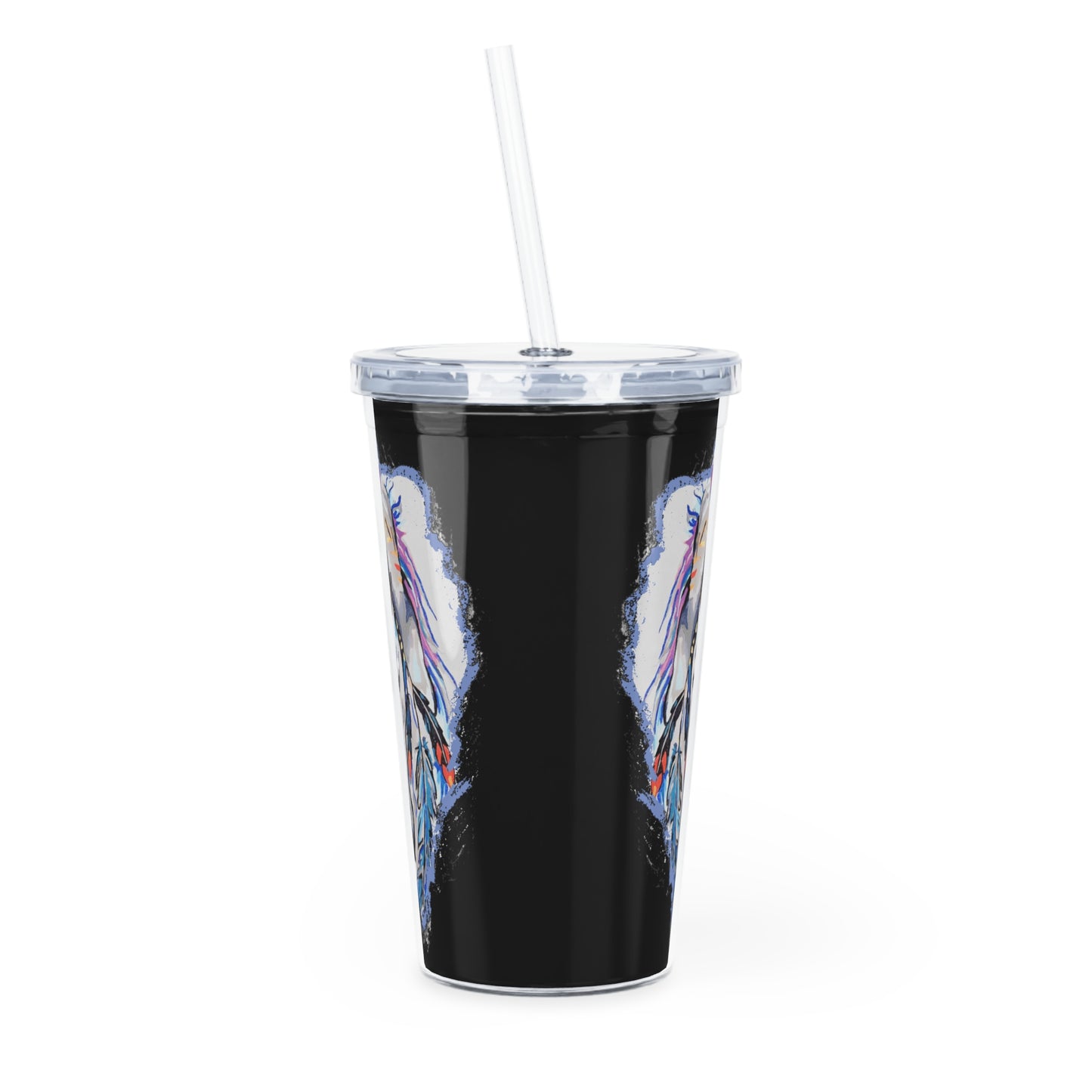 Gypsy Horse Plastic Tumbler with Straw