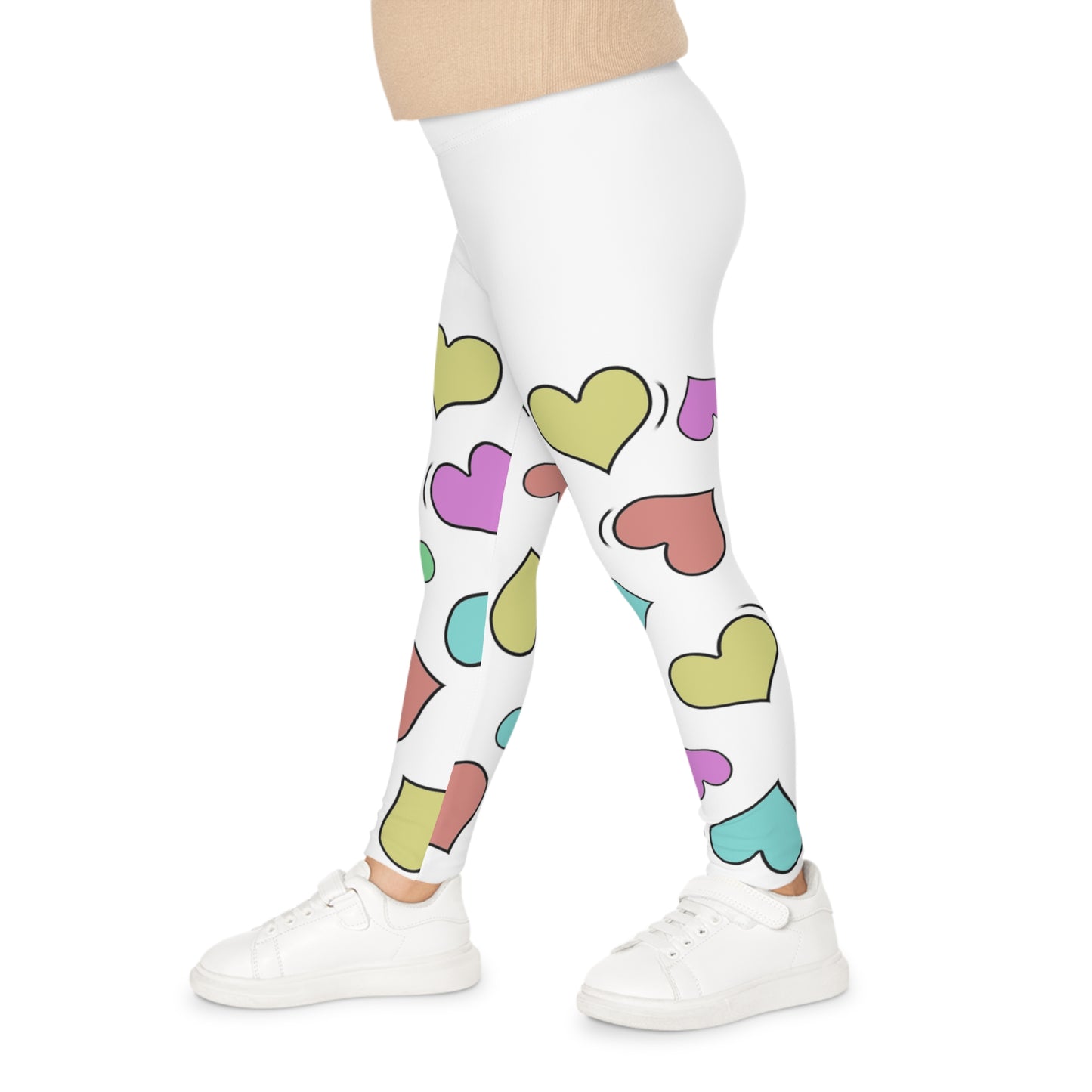 Big Sweetie Hearts ( blanc ) - Leggings Enfants (AOP)