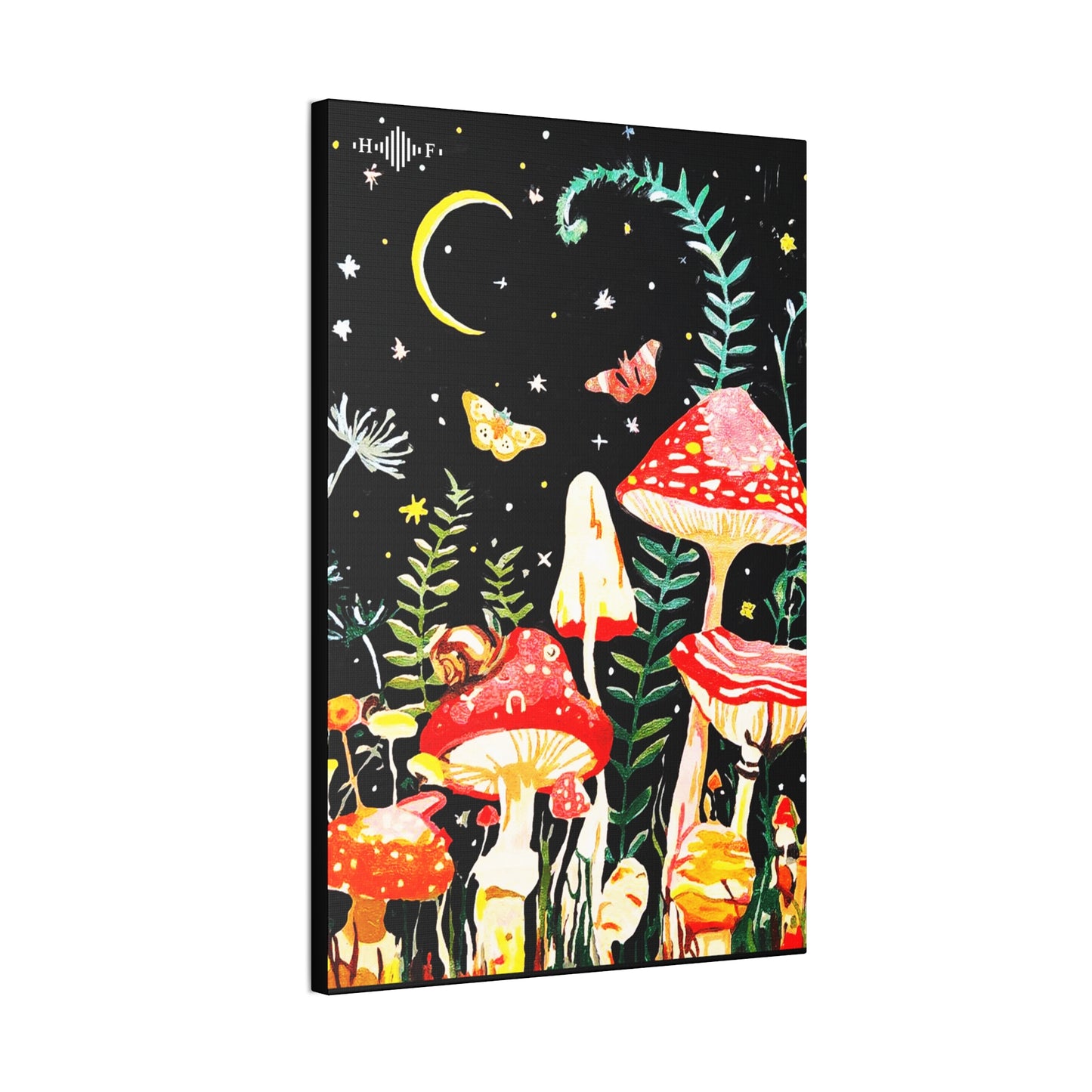 Mushroom Nights Canvas Stretched, 0.75"