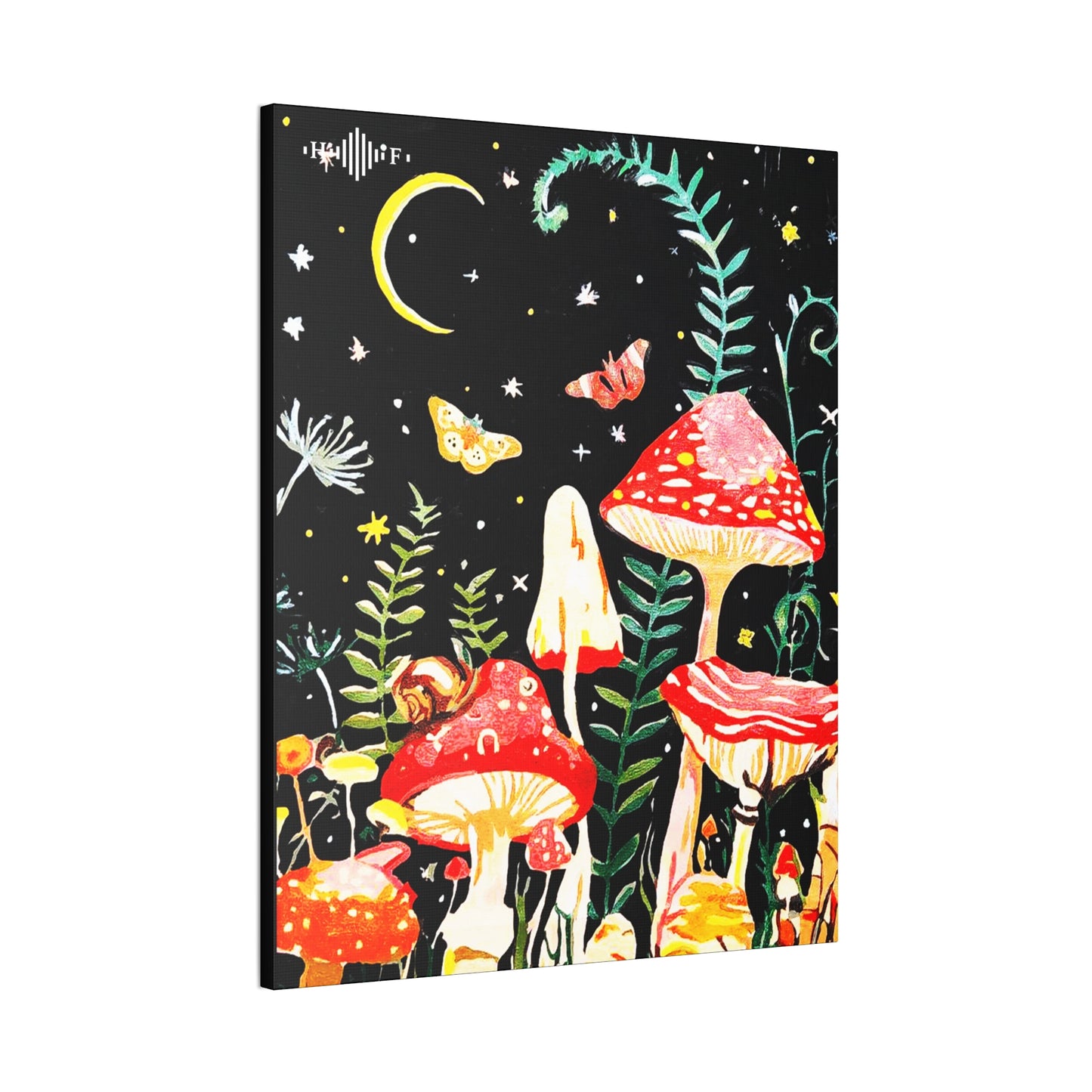 Mushroom Nights Canvas Stretched, 0.75"