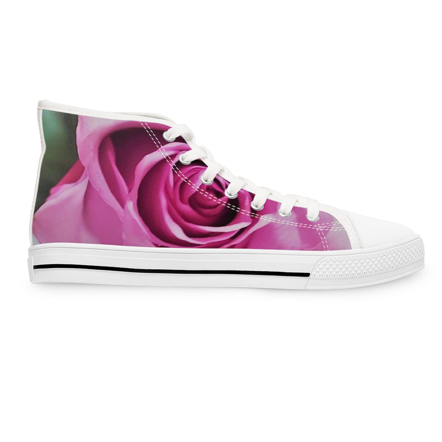 Pink Rose - Women's High Top Sneakers