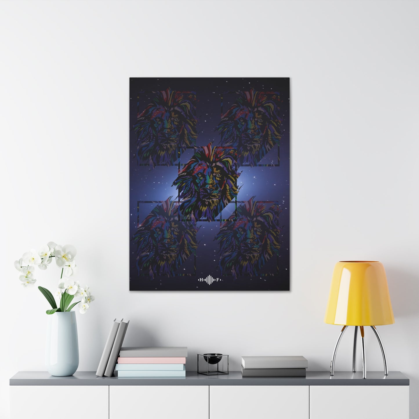 Lyre the Lyran ( dark multi print )Canvas Stretched, 0.75"