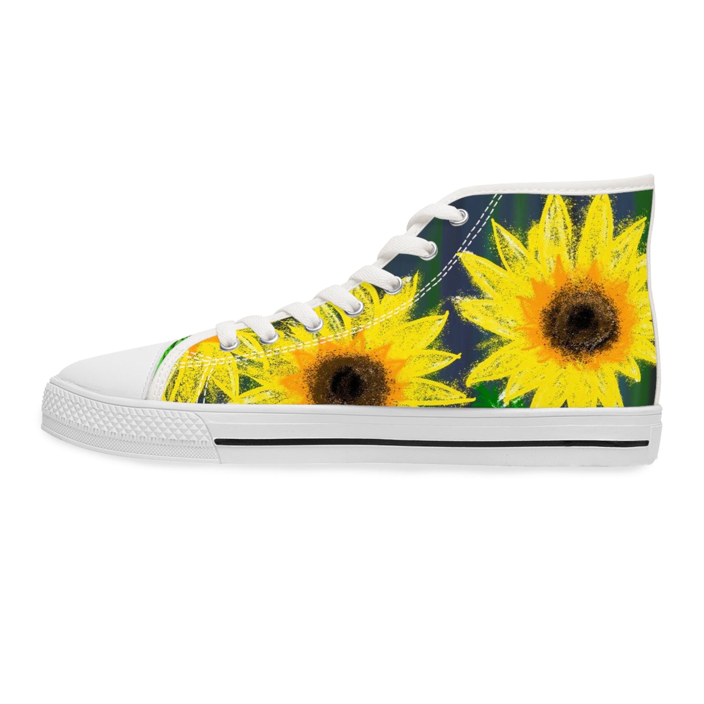 Sunflower In Chalk - Women's High Top Sneakers